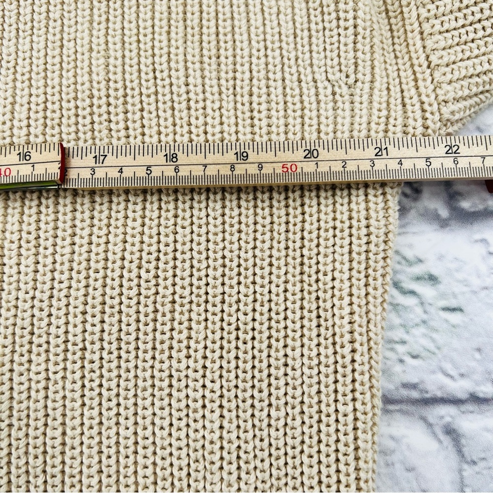J. Crew Cream Cardigan Sweater Cream Black Chunky Knit Ribbed Size XS - Picture 6 of 8